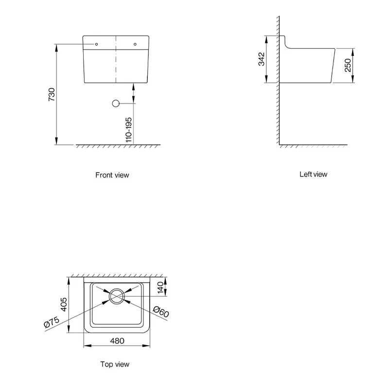 Axent DUNE L586-8101-M2 Utility Sink