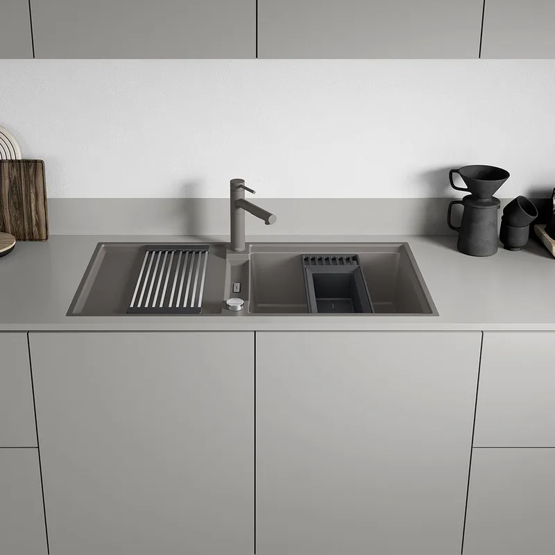 BLANCO ADIRA-XL-6-S-F Granite Kitchen Sink (Soft White)