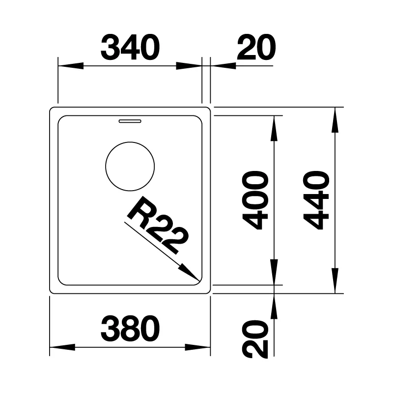 BLANCO Andano 340-U Undermount Sink