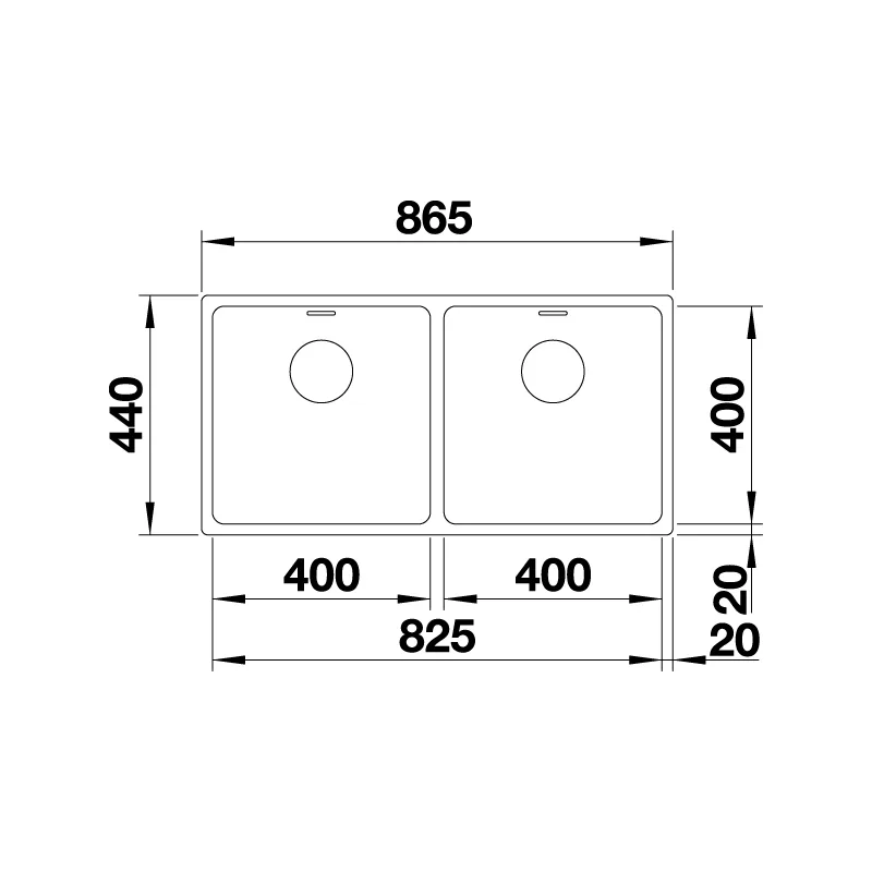 BLANCO Andano 400/400-U Undermount Sink