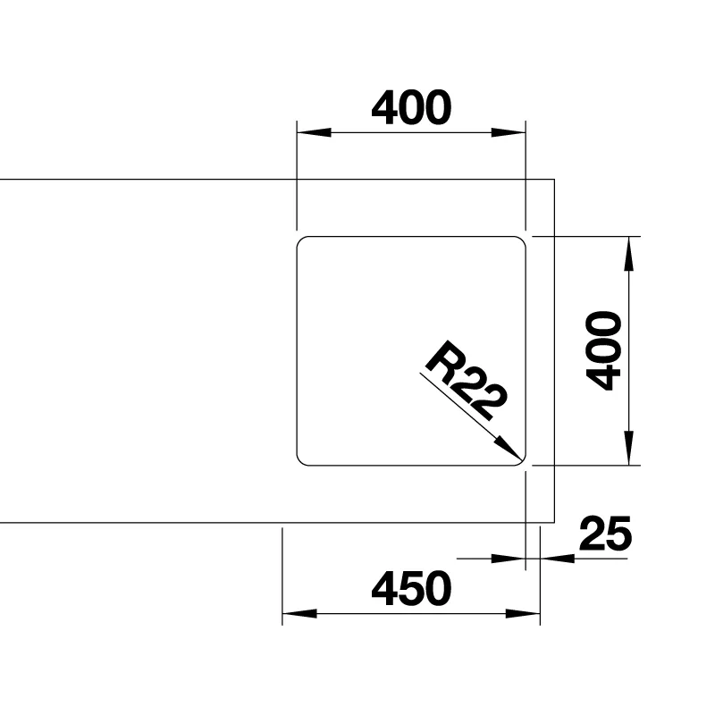 BLANCO Andano 400-U Undermount Sink