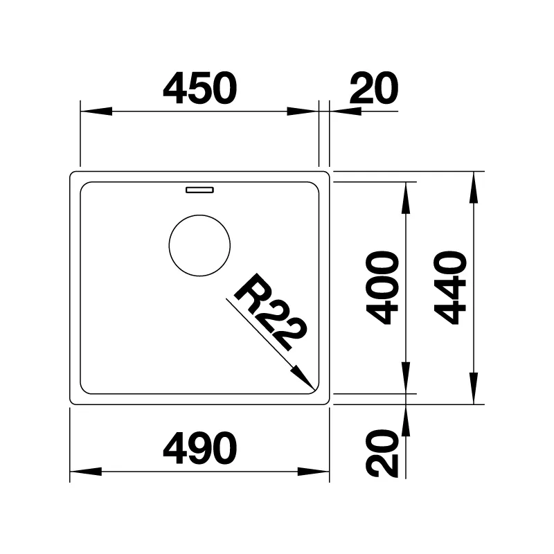 BLANCO Andano 450-U Undermount Sink
