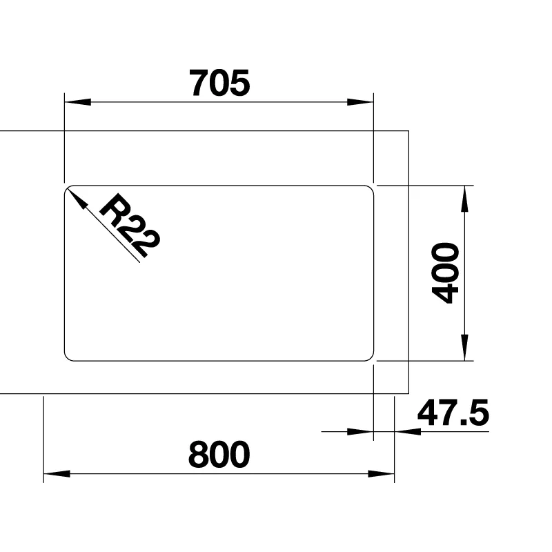 BLANCO Andano 500/180-U Undermount Sink