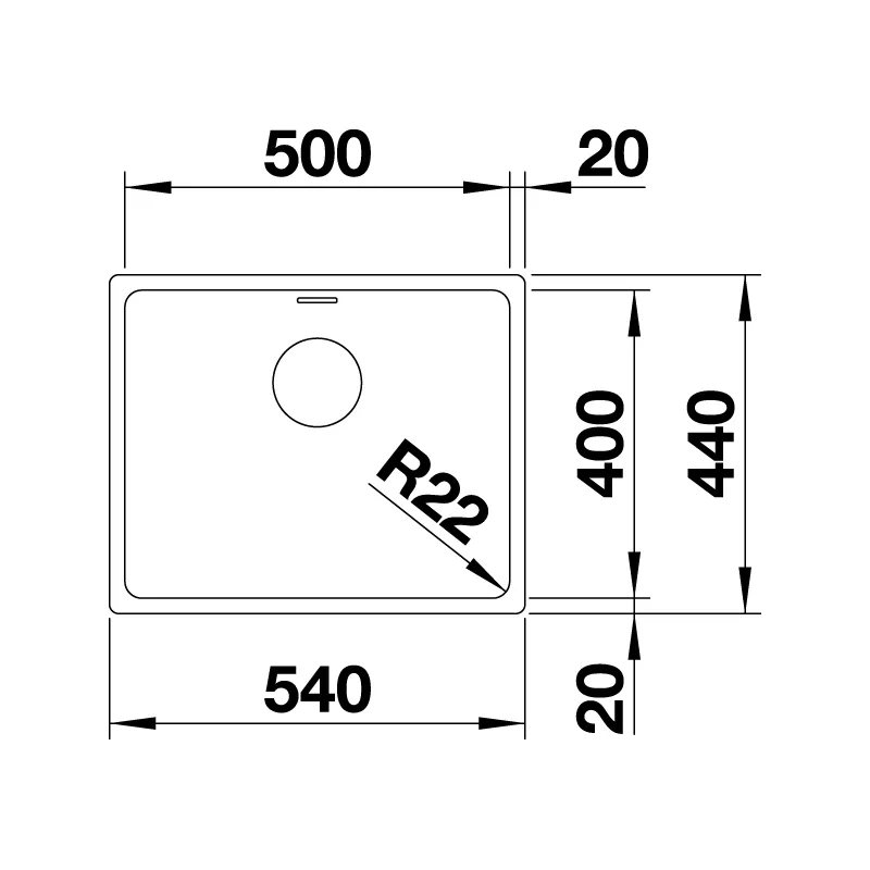 BLANCO Andano 500-U Undermount Sink
