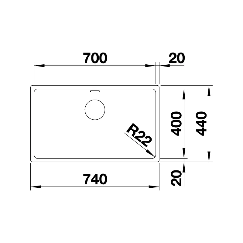 BLANCO Andano 700-U Undermount Sink