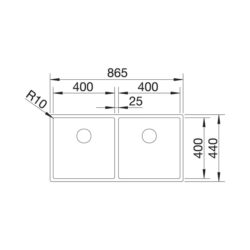 BLANCO CLARON 400/400-U Undermount Sink