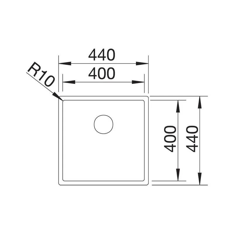 BLANCO Claron 400-U Durinox Undermount Sink