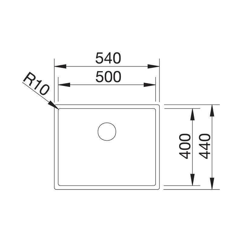 BLANCO Claron 500-U Durinox Undermount Sink