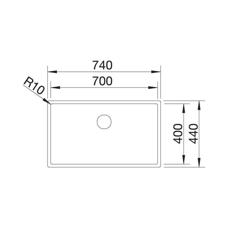 BLANCO CLARON 700-U Durinox Undermount Sink