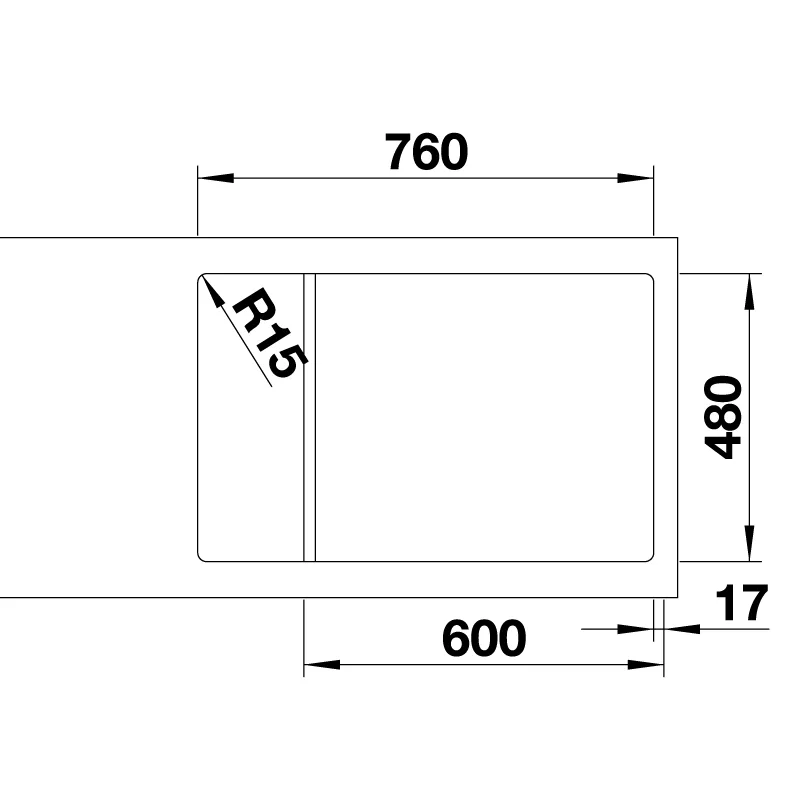 BLANCO Dinas XL 6S Compact Sink