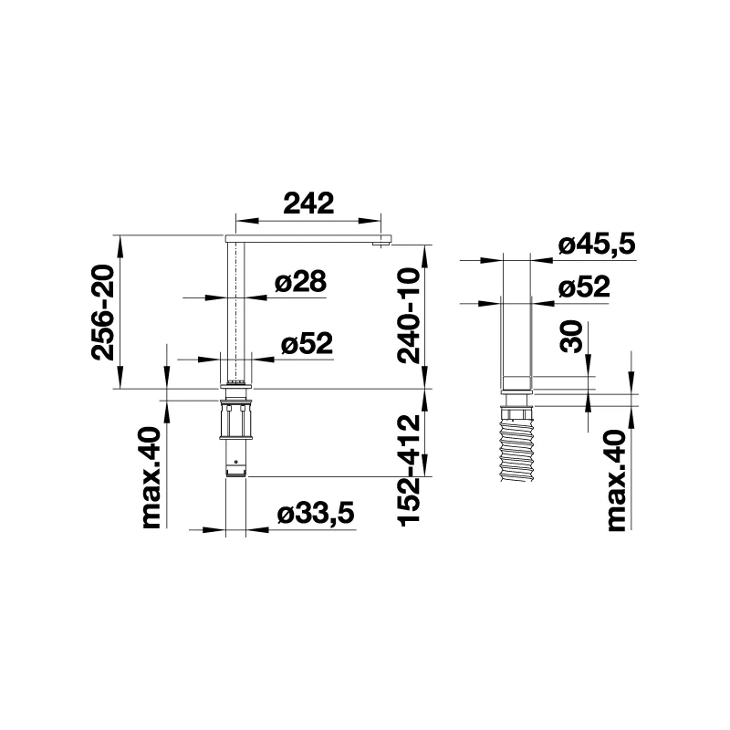 BLANCO ELOSCOPE-F II Kitchen Sink Mixer (Retractable)