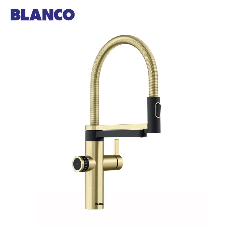 BLANCO EVOL-S Pro drink.filter Kitchen Mixer (Satin Gold)