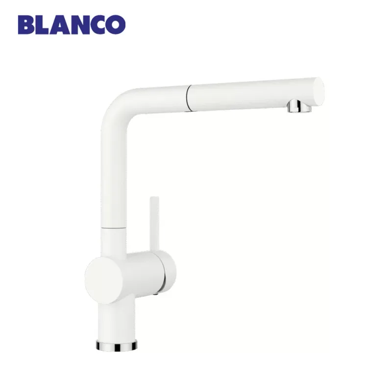 BLANCO LINUS-S Kitchen Sink Mixer with Pull-Out Spout (White)