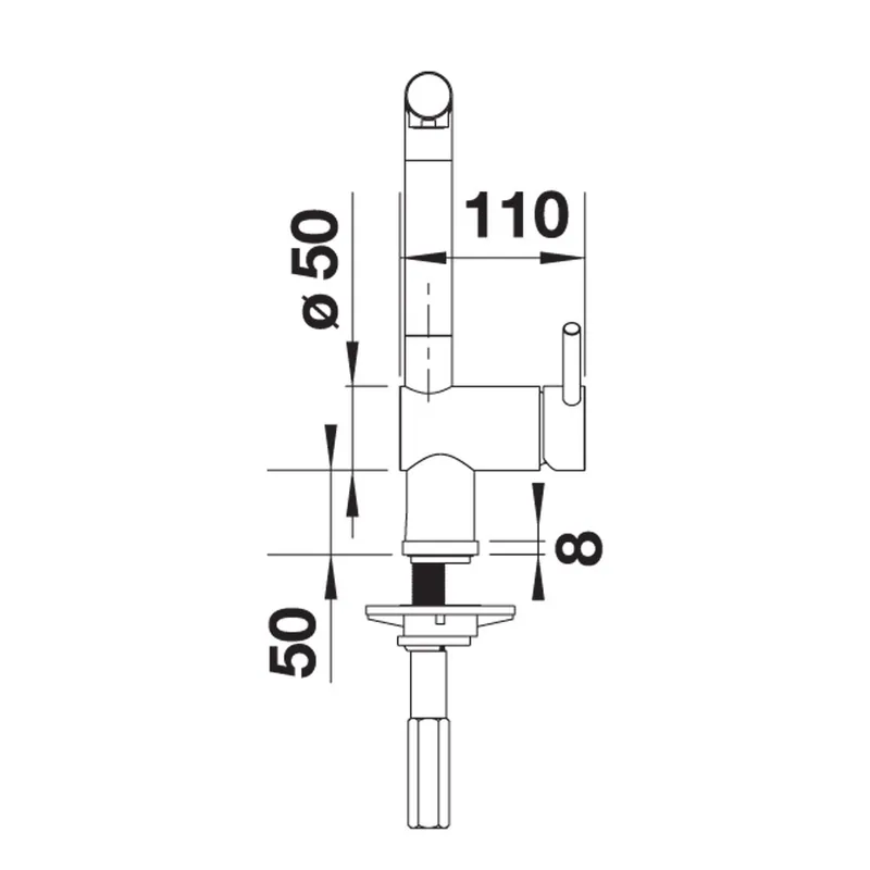 Blanco Linus-S Pull-Out Sink Mixer (Satin Platinum)