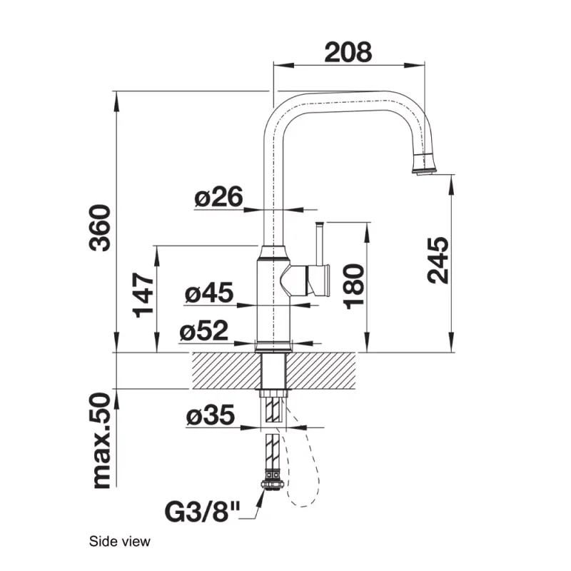BLANCO LIVIA-S Kitchen Sink Mixer (Manganese)