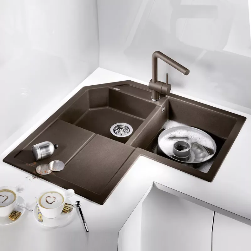 BLANCO Metra 9E Corner Sink (Black)