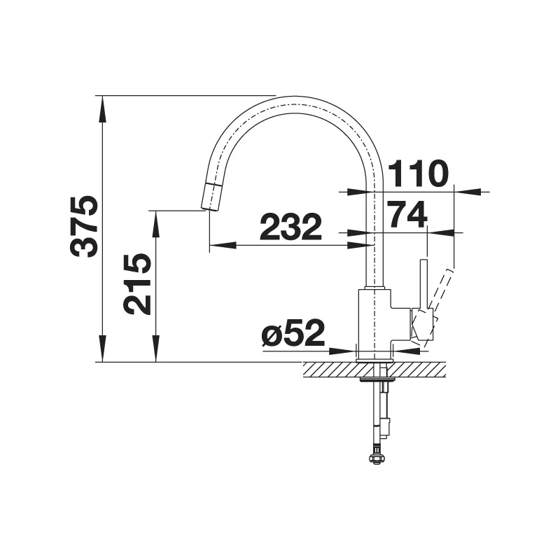 BLANCO MIDA-S-XL Pull-Out Sink Mixer