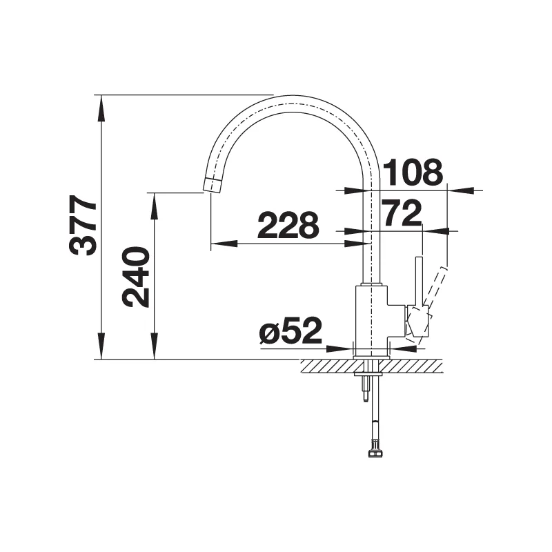 BLANCO MIDA-XL Kitchen Sink Mixer (Anthracite)