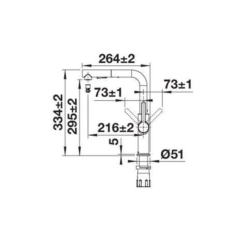 BLANCO MIHA-L-S Pull-Out Sink Mixer