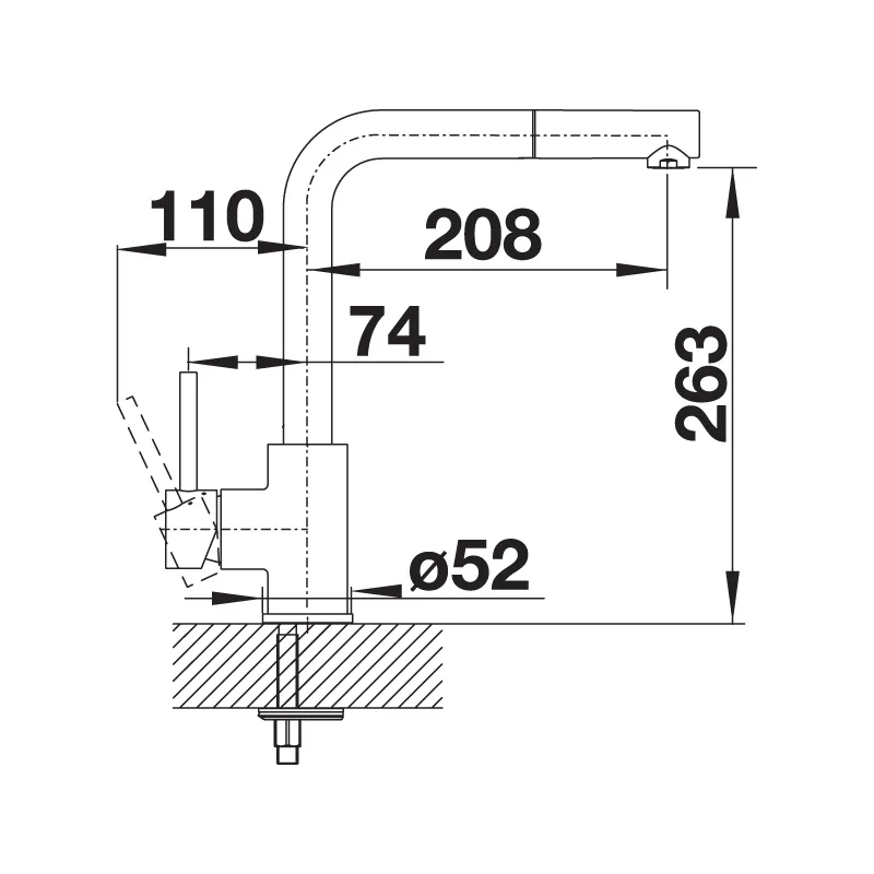 BLANCO MILA-S Pull-Out Sink Mixer