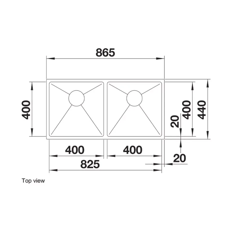 BLANCO Quatrus 400/400-IU Undermount Sink