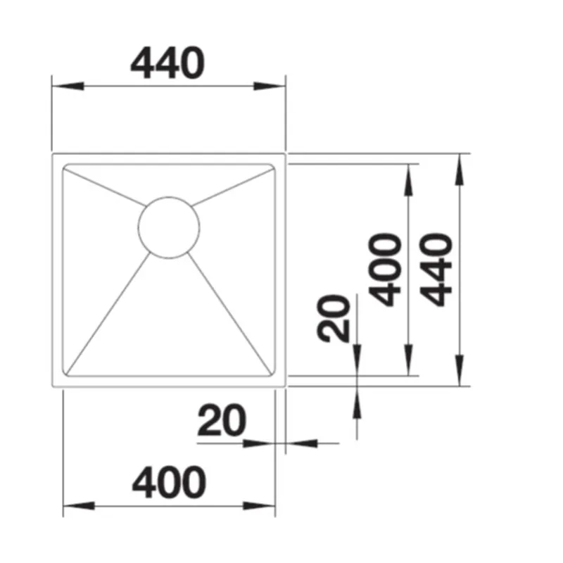 BLANCO Quatrus R15 400-IU Undermount Sink