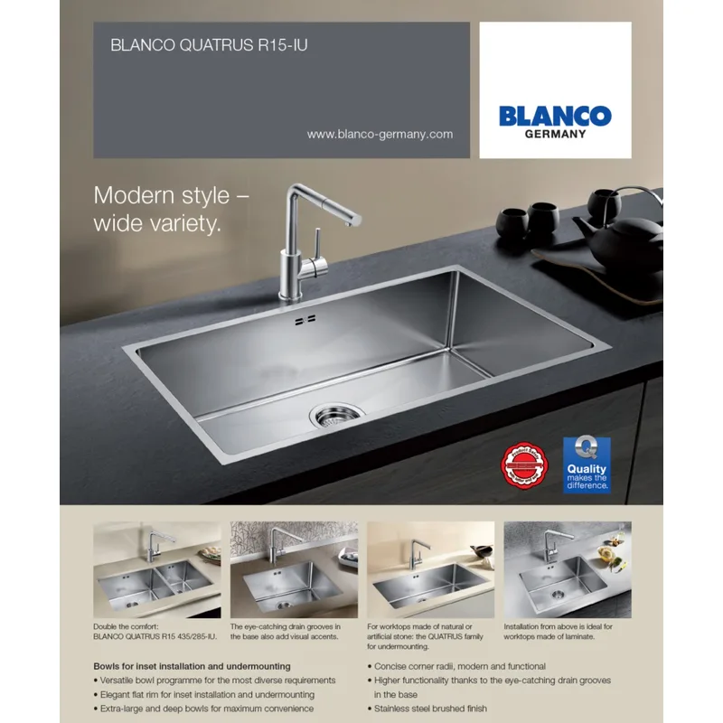 BLANCO Quatrus R15 400-IU Undermount Sink
