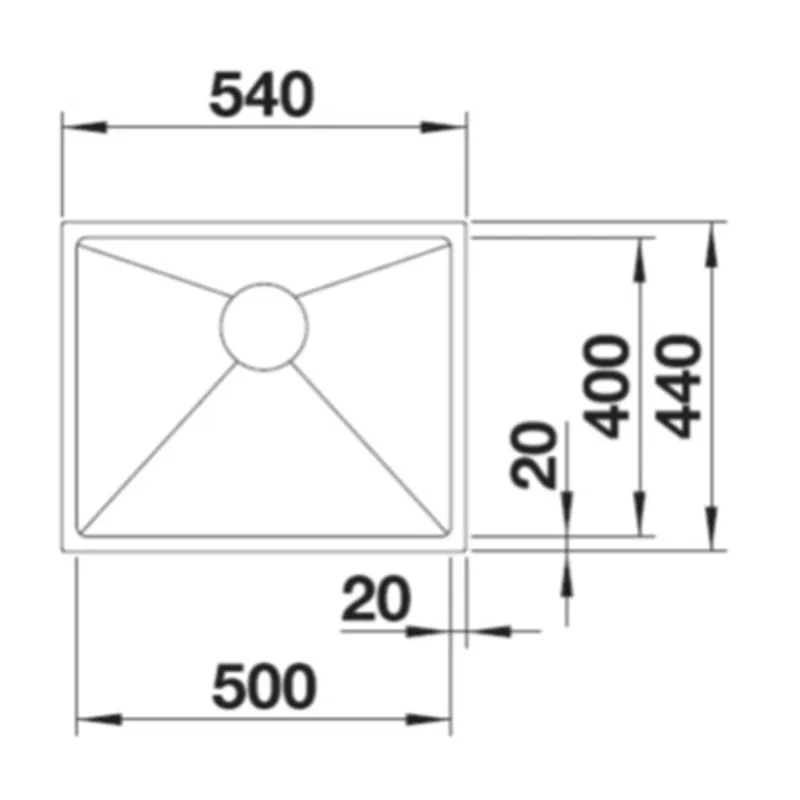 BLANCO Quatrus R15 500-IU Undermount Sink