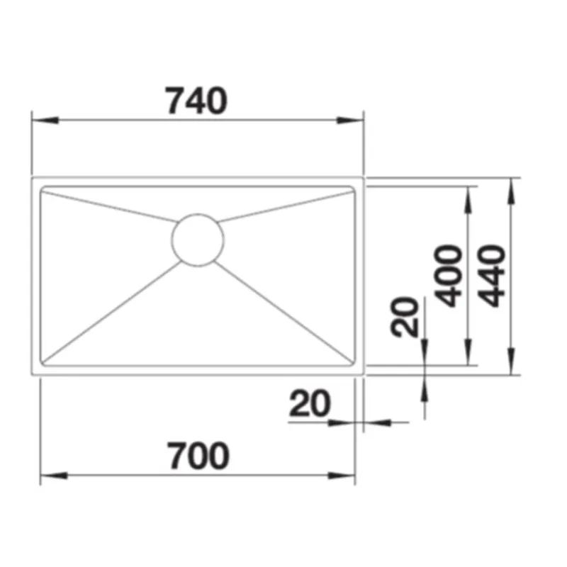 BLANCO Quatrus R15 700-IU Undermount Sink