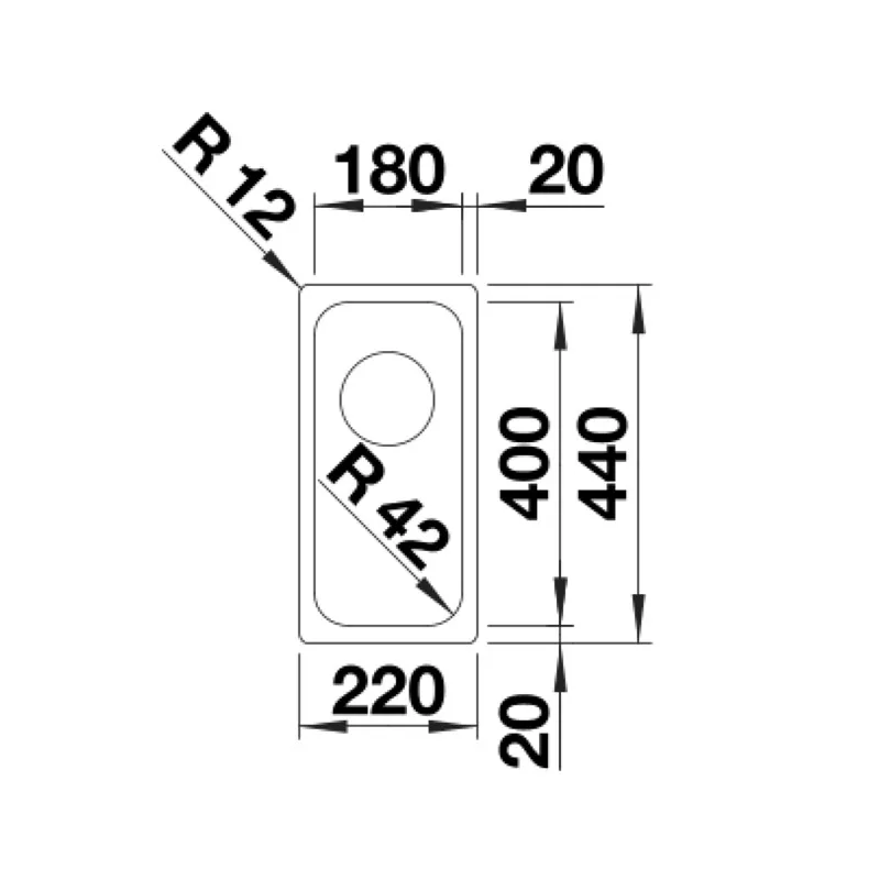 BLANCO Solis 180-U Undermount Stainless Steel Sink