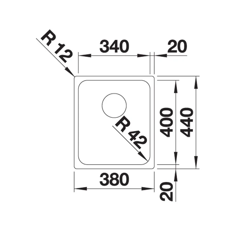 BLANCO Solis 340-U Undermount Stainless Steel Sink