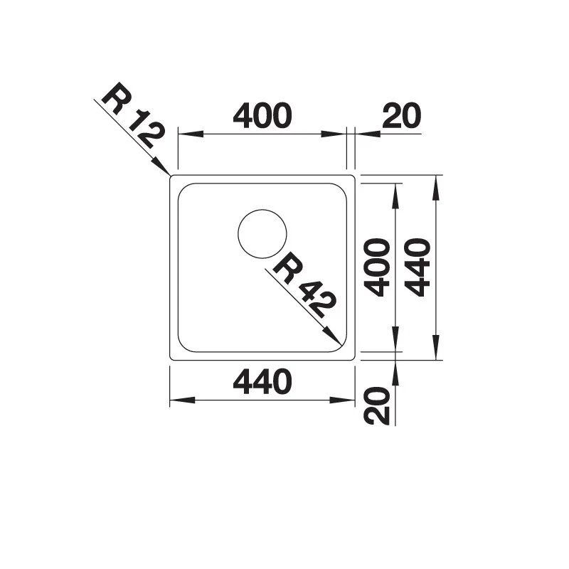 BLANCO Solis 400-U Undermount Stainless Steel Sink