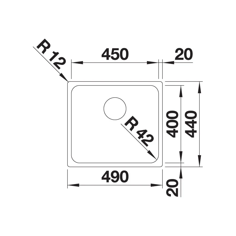 BLANCO Solis 450-U Undermount Stainless Steel Sink