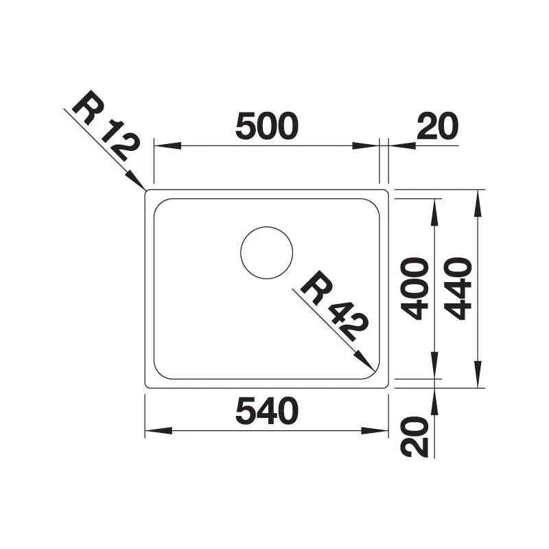 BLANCO Solis 500-U Undermount Stainless Steel Sink