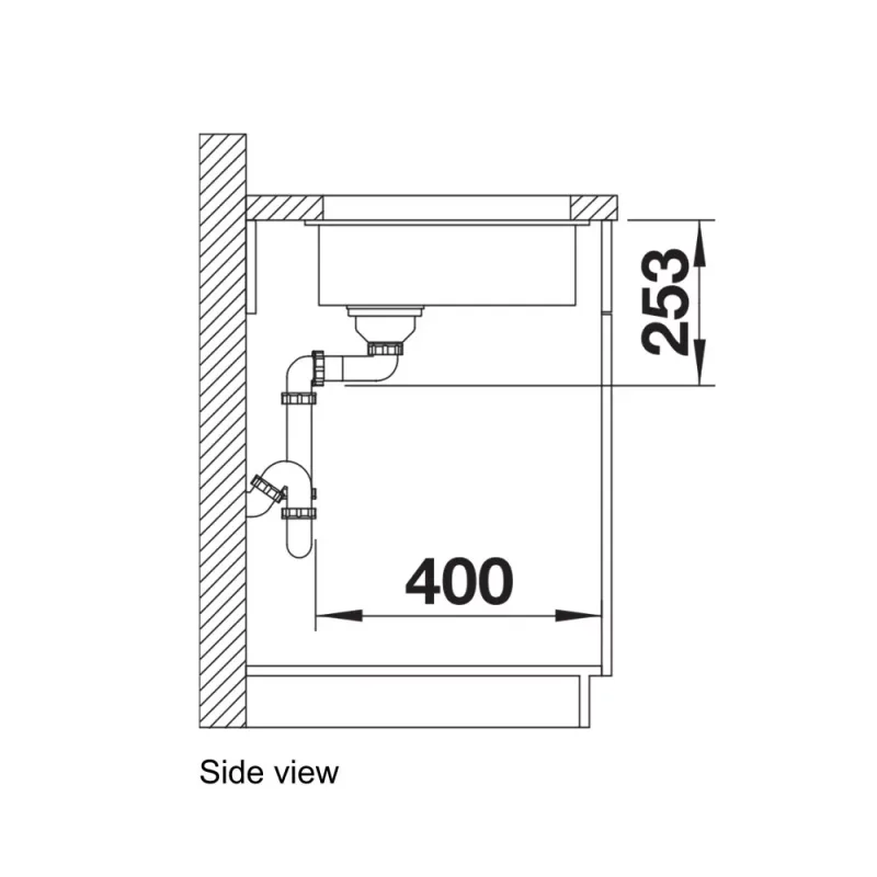 BLANCO Subline 160-U Sink (Black)