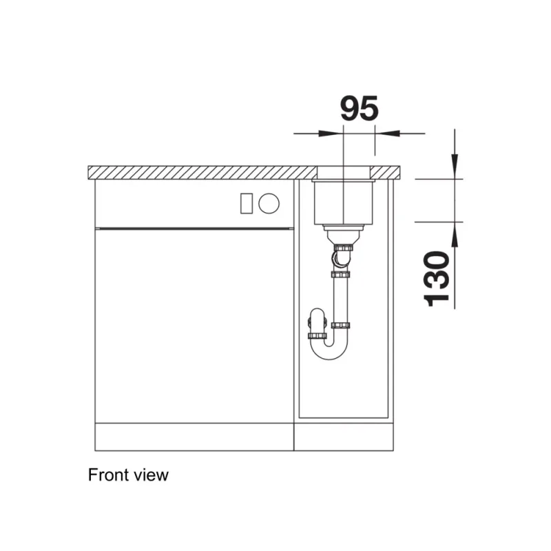 BLANCO Subline 160-U Sink (Black)