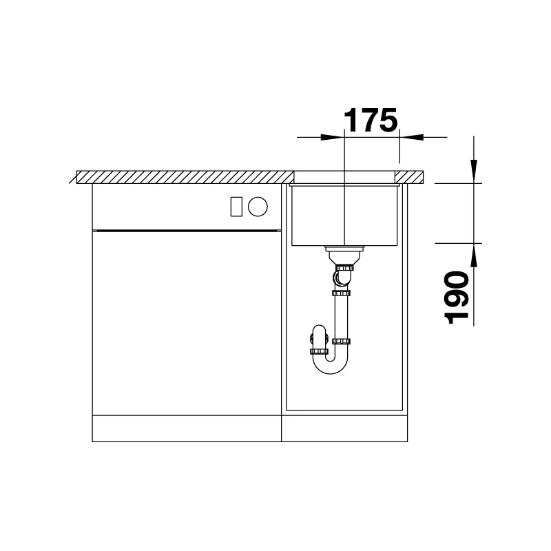 BLANCO Subline 320-U Sink (Black)