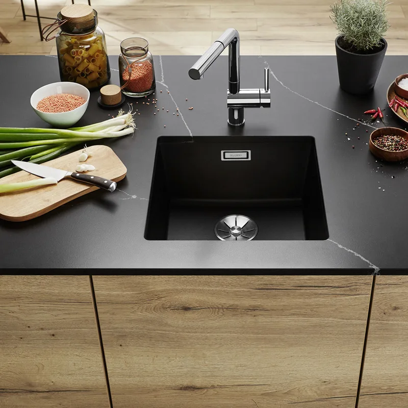 BLANCO Subline 400-U Undermount Sink (Rock Grey)