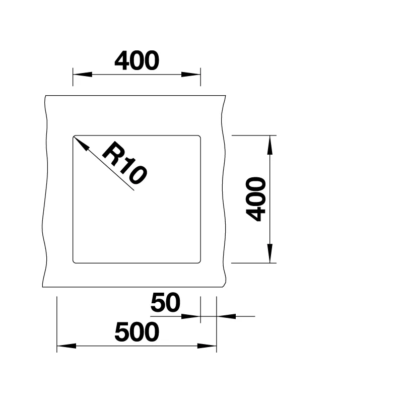 BLANCO Subline 400-U Undermount Sink (Rock Grey)