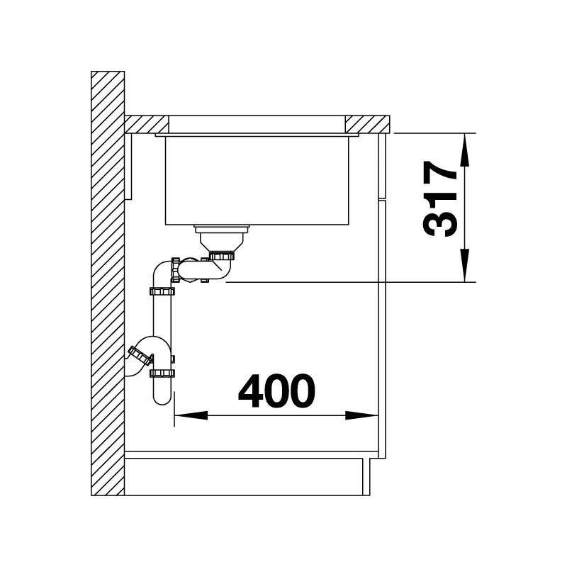 BLANCO Subline 430/270-U Undermount Sink (Black)