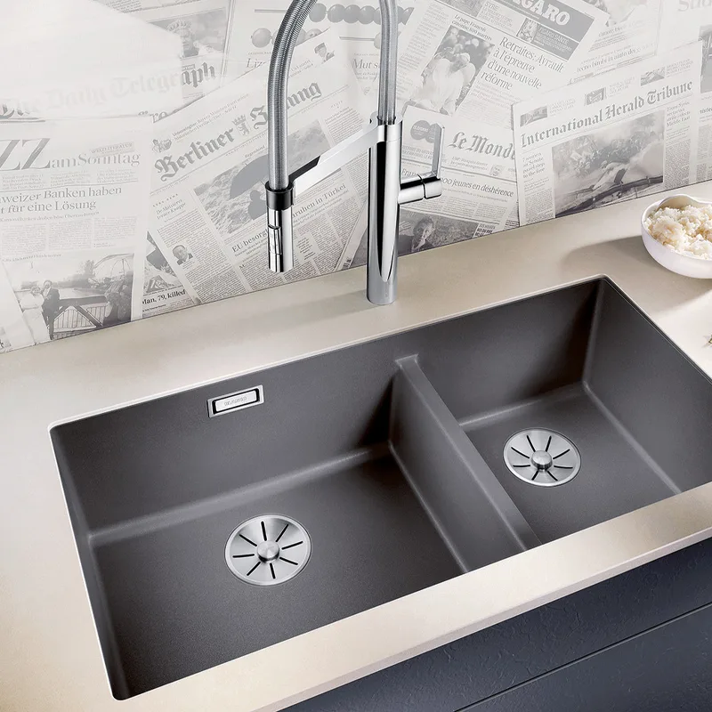 BLANCO Subline 480/320-U Undermount Sink (Black)
