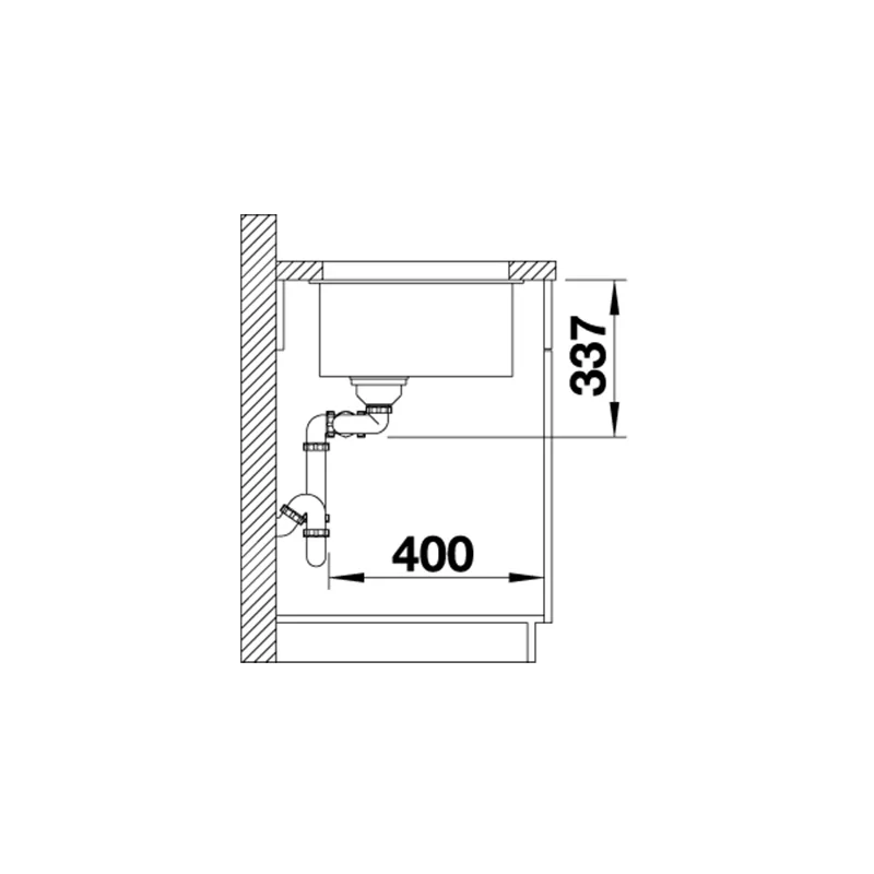 BLANCO Subline 480/320-U Undermount Sink (Black)