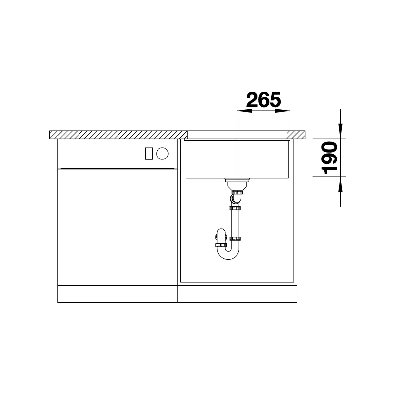 BLANCO Subline 500-U Undermount Sink (Black)