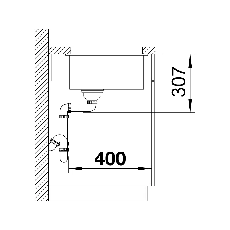 BLANCO Subline 500-U Undermount Sink (Black)