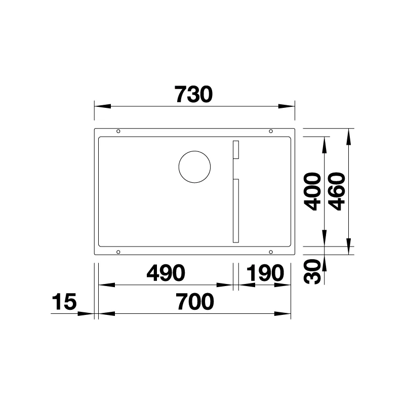 BLANCO Subline 700-U-Level Undermount Sink (Black)