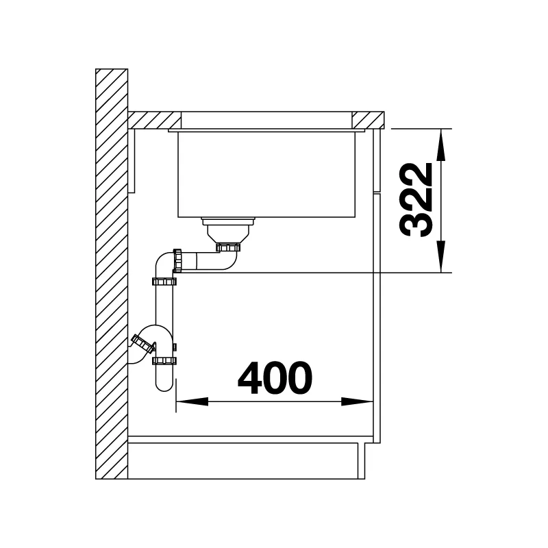 BLANCO Subline 700-U-Level Undermount Sink (Black)