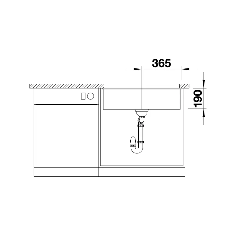 BLANCO Subline 700-U Undermount Sink (Black)