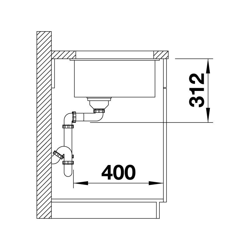 BLANCO Subline 700-U Undermount Sink (Rock Grey)