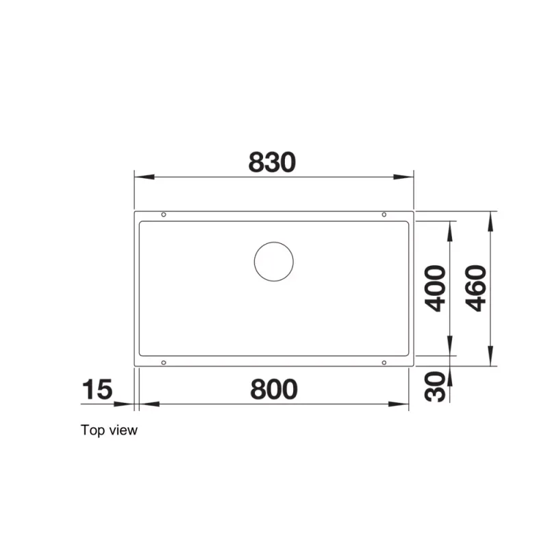 BLANCO Subline 800-U Undermount Sink (Black)