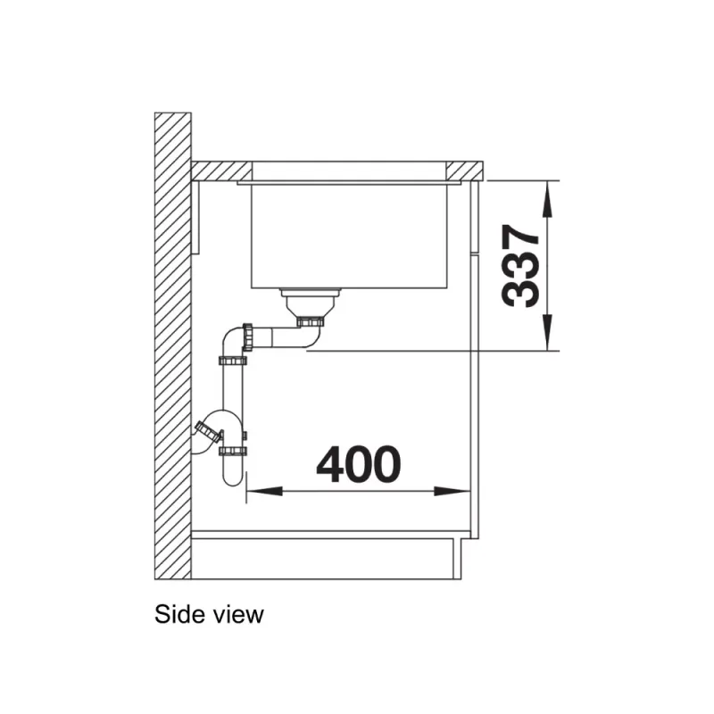 BLANCO Subline 800-U Undermount Sink (Black)